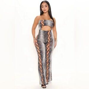 Brand new snake print jumpsuit